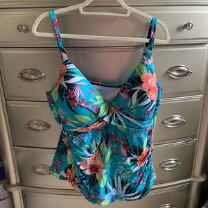 Floral Tankini Swim Top